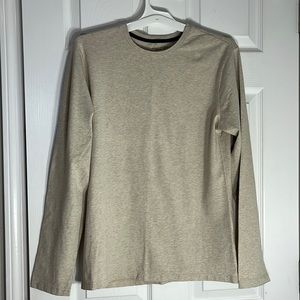 NW/OT: Structure Modern Fit, Long Sleeve T-Shirt, Cream, Med